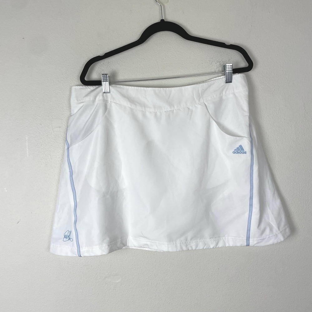 NWT Adidas Steffi Graf White Tennis Skirt XL Extra Large ClimaLite‎ Athletic